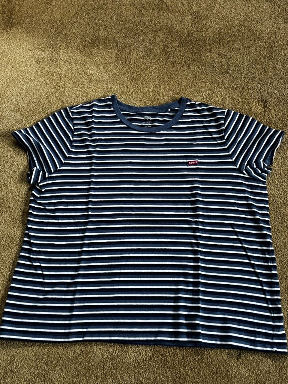 Levi's Striped T-Shirt Blue and Gray XL